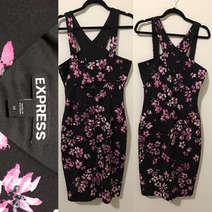 Express floral body on dress
